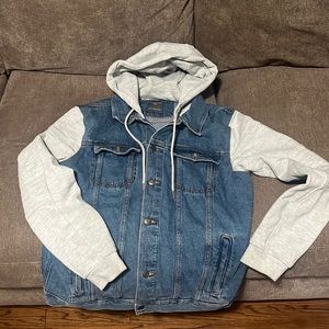 Half denim half hoodie jacket from Primark. Size Large men.